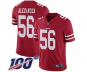 Youth San Francisco 49ers #56 Kwon Alexander Red Team Color Vapor Untouchable Limited Player 100th Season Football Jersey