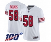 Youth San Francisco 49ers #58 Weston Richburg Limited White Rush Vapor Untouchable 100th Season Football Jersey