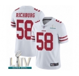 Youth San Francisco 49ers #58 Weston Richburg White Vapor Untouchable Limited Player Super Bowl LIV Bound Football Jersey
