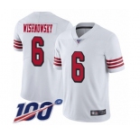 Youth San Francisco 49ers #6 Mitch Wishnowsky Limited White Rush Vapor Untouchable 100th Season Football Jersey