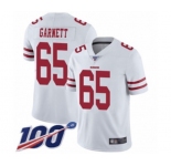 Youth San Francisco 49ers #65 Joshua Garnett White Vapor Untouchable Limited Player 100th Season Football Jersey
