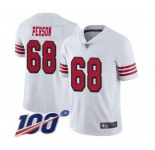 Youth San Francisco 49ers #68 Mike Person Limited White Rush Vapor Untouchable 100th Season Football Jersey