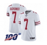 Youth San Francisco 49ers #7 Colin Kaepernick White Vapor Untouchable Limited Player 100th Season Football Jersey