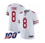 Youth San Francisco 49ers #8 Steve Young White Vapor Untouchable Limited Player 100th Season Football Jersey