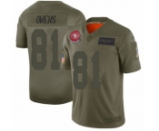 Youth San Francisco 49ers #81 Terrell Owens Limited Camo 2019 Salute to Service Football Jersey