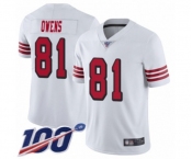 Youth San Francisco 49ers #81 Terrell Owens Limited White Rush Vapor Untouchable 100th Season Football Jersey