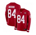 Youth San Francisco 49ers #84 Kendrick Bourne Limited Red Therma Long Sleeve Football Jersey