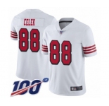 Youth San Francisco 49ers #88 Garrett Celek Limited White Rush Vapor Untouchable 100th Season Football Jersey