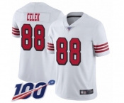 Youth San Francisco 49ers #88 Garrett Celek Limited White Rush Vapor Untouchable 100th Season Football Jersey