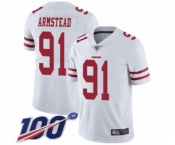 Youth San Francisco 49ers #91 Arik Armstead White Vapor Untouchable Limited Player 100th Season Football Jersey