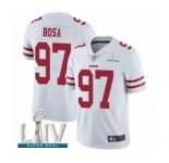 Youth San Francisco 49ers #97 Nick Bosa White Vapor Untouchable Limited Player Super Bowl LIV Bound Football Jersey