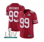 Youth San Francisco 49ers #99 DeForest Buckner Red Team Color Vapor Untouchable Limited Player Super Bowl LIV Bound Football Jersey