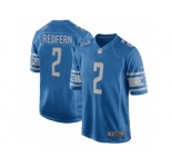 Men Nike Detroit Lions #2 Kasey Redfern Game Blue Team Color NFL Jersey