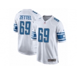 Men Nike Detroit Lions #69 Anthony Zettel Game White NFL Jersey