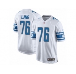 Men's Nike Detroit Lions #76 T.J. Lang Game White NFL Jersey