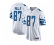 Men's Nike Detroit Lions #87 Darren Fells Game White NFL Jersey