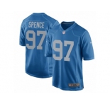 Men's Nike Detroit Lions #97 Akeem Spence Game Blue Alternate NFL Jersey