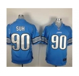 nike nfl jerseys detroit lions #90 ndamukong suh blue[game]