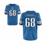 Men Detroit Lions #68 Taylor Decker Light Blue Elite Jersey