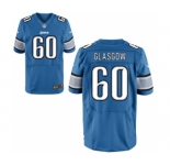 Men's Nike Detroit Lions #60 Graham Glasgow Elite Light Blue Team Color NFL Jersey