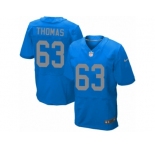 Men's Nike Detroit Lions #63 Brandon Thomas Elite Blue Alternate NFL Jersey
