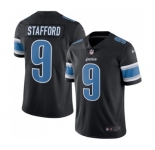 Men's Nike Detroit Lions #9 Matthew Stafford Elite Black Rush Vapor Untouchable NFL Jersey