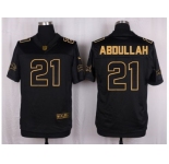 Nike Detroit Lions #21 Ameer Abdullah Black Pro Line Gold Collection Jersey[Elite]