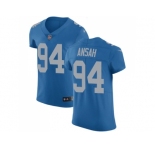 Nike Detroit Lions #94 Ziggy Ansah Blue Throwback Men Stitched NFL Vapor Untouchable Elite Jersey