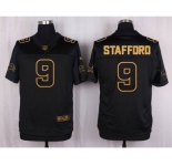nike nfl jerseys detroit lions #9 stafford black gold collection[Elite]