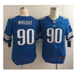 nike nfl jerseys detroit lions #90 wright blue[Elite][wright]