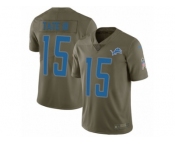 Men Nike Detroit Lions #15 Golden Tate III Limited Olive 2017 Salute to Service NFL Jersey