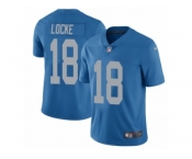 Men Nike Detroit Lions #18 Jeff Locke Blue Alternate Vapor Untouchable Limited Player NFL Jersey