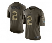 Men Nike Detroit Lions #2 Kasey Redfern Limited Green Salute to Service NFL Jersey