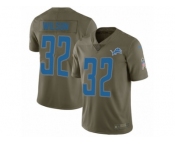 Men Nike Detroit Lions #32 Tavon Wilson Limited Olive 2017 Salute to Service NFL Jersey