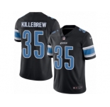 Men Nike Detroit Lions #35 Miles Killebrew Limited Black Rush Vapor Untouchable NFL Jersey