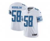 Men Nike Detroit Lions #58 Paul Worrilow White Vapor Untouchable Limited Player NFL Jersey
