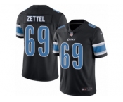 Men Nike Detroit Lions #69 Anthony Zettel Limited Black Rush Vapor Untouchable NFL Jersey