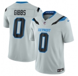 Men's Detroit Lions #0 Jahmyr Gibbs Silver 2026 F.U.S.E. Rivalries Collection Limited Football Stitched Jersey
