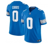 Men's Detroit Lions #0 Jahymr Gibbs Blue 2025 F.U.S.E. Vapor Limited Football Stitched Jersey