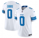 Men's Detroit Lions #0 Jahymr Gibbs White 2025 F.U.S.E. Vapor Limited Football Stitched Jersey