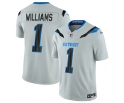 Men's Detroit Lions #1 Jameson Williams Silver 2026 F.U.S.E. Rivalries Collection Limited Football Stitched Jersey