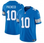 Men's Detroit Lions #10 Isiah Pacheco Blue 2026 F.U.S.E. Vapor Limited Stitched Jersey