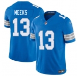 Men's Detroit Lions #13 Jackson Meeks Blue 2026 F.U.S.E. Vapor Limited Football Stitched Game Jersey