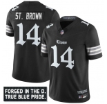 Men's Detroit Lions #14 Amon-Ra St. Brown Black F.U.S.E. 'Gothic Motor City Edition' Vapor Limited Football Stitched Jersey