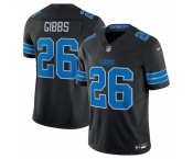 Men's Detroit Lions #26 Jahmyr Gibbs Black 2024 F.U.S.E. 2nd Alternate Vapor Limited Stitched Jersey