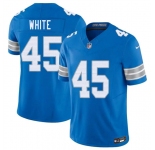 Men's Detroit Lions #45 Devin White Blue 2026 F.U.S.E. Vapor Limited Football Stitched Jersey