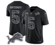 Men's Detroit Lions #5 David Montgomery Black F.U.S.E. 2026 Salute to Service Limited Football Stitched Jersey