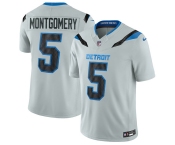 Men's Detroit Lions #5 David Montgomery Silver 2026 F.U.S.E. Rivalries Collection Limited Football Stitched Jersey