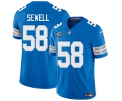 Men's Detroit Lions #58 Penei Sewell Blue 2026 With 4-Star C Patch F.U.S.E. Vapor Limited Football Stitched Jersey
