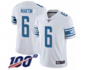 Men's Detroit Lions #6 Sam Martin White Vapor Untouchable Limited Player 100th Season Football Jersey